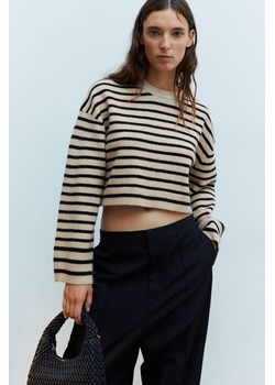 H & M - Krótki sweter - Beżowy ze sklepu H&M w kategorii Swetry damskie - zdjęcie 169595266