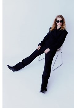 H & M - Spodnie z domieszką wełny - Czarny ze sklepu H&M w kategorii Spodnie damskie - zdjęcie 169595305