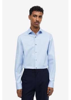 H & M - Koszula z bawełny premium Slim Fit - Niebieski ze sklepu H&M w kategorii Koszule męskie - zdjęcie 169595336