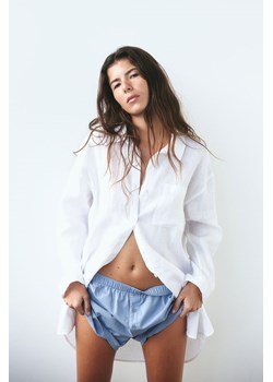 H & M - Lniana koszula nocna - Biały ze sklepu H&M w kategorii Piżamy damskie - zdjęcie 169595369