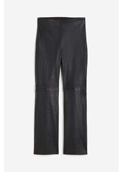 H & M - Skórzane spodnie do kostki - Czarny ze sklepu H&M w kategorii Spodnie damskie - zdjęcie 169595386