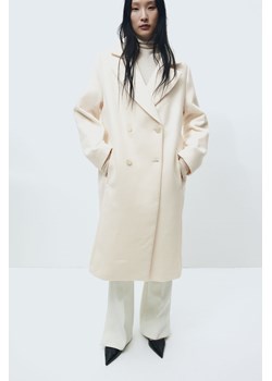 H & M - Dwurzędowy płaszcz - Biały ze sklepu H&M w kategorii Płaszcze damskie - zdjęcie 169595439