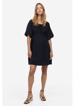 H & M - MAMA Bawełniana sukienka z odkrytymi ramionami - Czarny ze sklepu H&M w kategorii Sukienki ciążowe - zdjęcie 169595455
