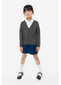 H & M - Bawełniany kardigan szkolny - Szary ze sklepu H&M w kategorii Swetry dziewczęce - zdjęcie 169595569