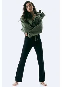 H & M - Rozszerzane legginsy w prążki - Czarny ze sklepu H&M w kategorii Spodnie damskie - zdjęcie 169595726