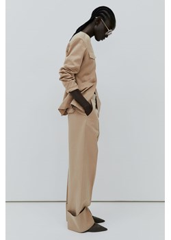 H & M - Spodnie z diagonalu z kantami - Beżowy ze sklepu H&M w kategorii Spodnie damskie - zdjęcie 169595736