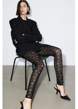 H & M - Koronkowe legginsy - Czarny ze sklepu H&M w kategorii Spodnie damskie - zdjęcie 169595747