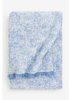 H & M - Bawełniana wzorzysta narzuta na łóżko - Niebieski ze sklepu H&M w kategorii Narzuty i kapy - zdjęcie 169595935