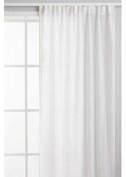 H & M - Zasłona z domieszką lnu 2-pak - Biały ze sklepu H&M w kategorii Zasłony - zdjęcie 169596019