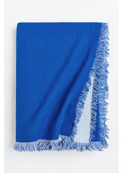H & M - Bawełniana narzuta na łóżko - Niebieski ze sklepu H&M w kategorii Narzuty i kapy - zdjęcie 169596106