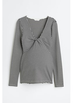 H & M - MAMA Top węzłem - Czarny ze sklepu H&M w kategorii Bluzki ciążowe - zdjęcie 169596147