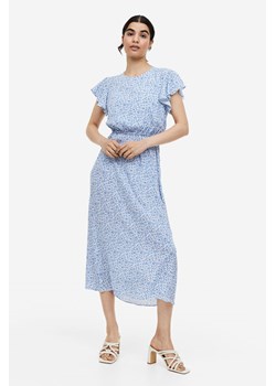 H & M - MAMA Krepowana sukienka dla karmiącej - Niebieski ze sklepu H&M w kategorii Sukienki ciążowe - zdjęcie 169596228