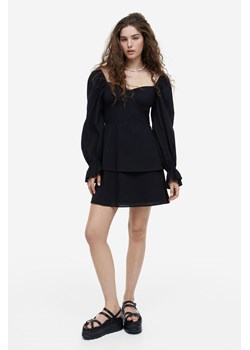 H & M - Gorsetowa sukienka ze sznurowaniem - Czarny ze sklepu H&M w kategorii Sukienki - zdjęcie 169596229