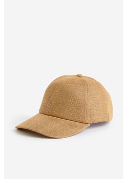 H & M - Słomkowa czapka z daszkiem - Beżowy ze sklepu H&M w kategorii Czapki z daszkiem damskie - zdjęcie 169596328
