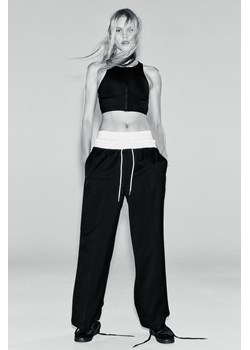 H & M - Szerokie spodnie bez zapięcia - Czarny ze sklepu H&M w kategorii Spodnie damskie - zdjęcie 169596349