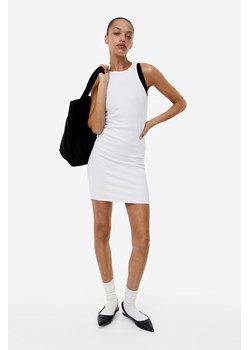 H & M - Sukienka z dżerseju w prążki - Biały ze sklepu H&M w kategorii Sukienki - zdjęcie 169596397