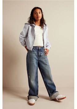 H & M - Rozpinana bluza z kapturem - Szary ze sklepu H&M w kategorii Bluzy dziewczęce - zdjęcie 169596428