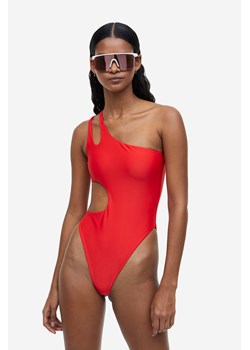 H & M - Kostium kąpielowy na jedno ramię High leg - Czerwony ze sklepu H&M w kategorii Stroje kąpielowe - zdjęcie 169596646