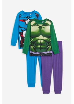 H & M - Piżama z nadrukiem 2-pak - Zielony ze sklepu H&M w kategorii Piżamy dziecięce - zdjęcie 169596649