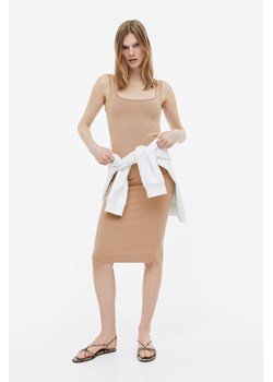 H & M - Dżersejowa sukienka bodycon - Brązowy ze sklepu H&M w kategorii Sukienki - zdjęcie 169596805