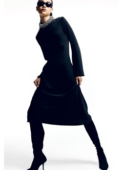 H & M - Satynowa sukienka z odkrytymi plecami - Czarny ze sklepu H&M w kategorii Sukienki - zdjęcie 169597017
