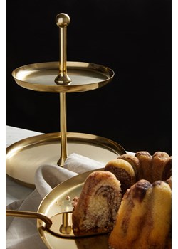 H & M - Metalowa patera do ciasta - Złoty ze sklepu H&M w kategorii Akcesoria do pieczenia - zdjęcie 169597108