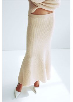 H & M - Dzianinowa spódnica typu syrenka - Beżowy ze sklepu H&M w kategorii Spódnice - zdjęcie 169597128