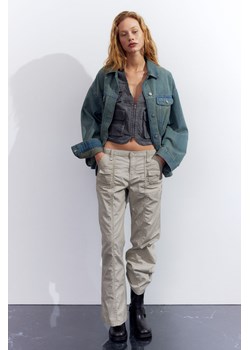 H & M - Płócienne spodnie cargo - Zielony ze sklepu H&M w kategorii Spodnie damskie - zdjęcie 169597176