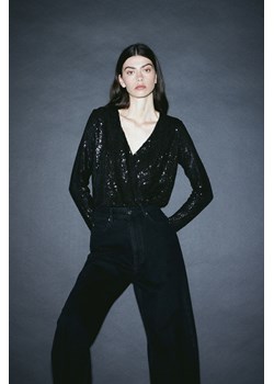 H & M - Body z cekinami - Czarny ze sklepu H&M w kategorii Bluzki damskie - zdjęcie 169597235