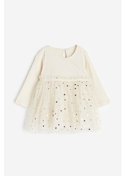 H & M - Sukienka z tiulowym dołem - Beżowy ze sklepu H&M w kategorii Sukienki dziewczęce - zdjęcie 169597476