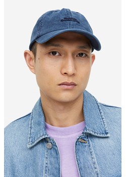 H & M - Bawełniana czapka z daszkiem i haftowanym motywem - Niebieski ze sklepu H&M w kategorii Czapki z daszkiem męskie - zdjęcie 169597597