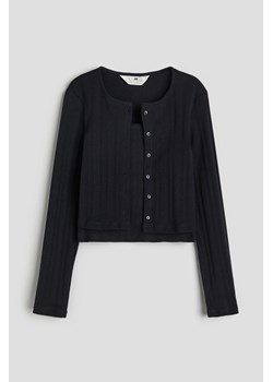 H & M - Komplet 2-częściowy kardigan i top na ramiączkach - Czarny ze sklepu H&M w kategorii Komplety dziewczęce - zdjęcie 169597688