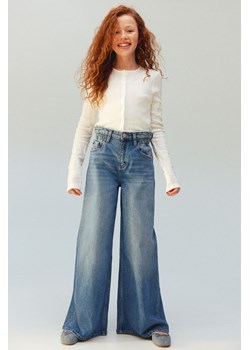 H & M - Dżinsy Super Wide Leg - Niebieski ze sklepu H&M w kategorii Spodnie dziewczęce - zdjęcie 169597778