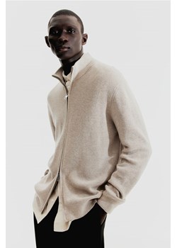 H & M - Kardigan z suwakiem Regular Fit - Brązowy ze sklepu H&M w kategorii Swetry męskie - zdjęcie 169597818