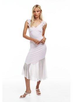 H & M - Frill-trimmed mesh dress - Różowy ze sklepu H&M w kategorii Sukienki - zdjęcie 169597915