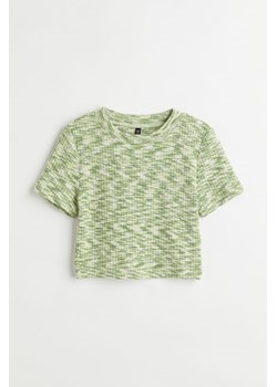 H & M - Top w prążki - Zielony ze sklepu H&M w kategorii Bluzki damskie - zdjęcie 169597946
