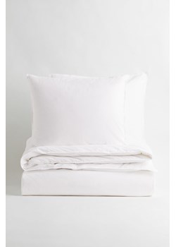 H & M - Komplet podwójnej pościeli bawełnianej - Biały ze sklepu H&M w kategorii Pościele - zdjęcie 169598008