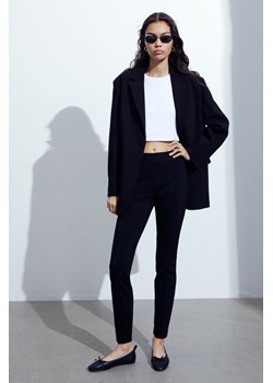 H & M - Legginsy z kantami - Czarny ze sklepu H&M w kategorii Spodnie damskie - zdjęcie 169598067