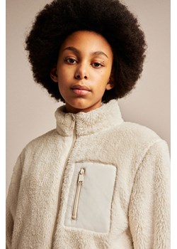 H & M - Pluszowa kurtka ze stójką - Beżowy ze sklepu H&M w kategorii Kurtki dziewczęce - zdjęcie 169598105
