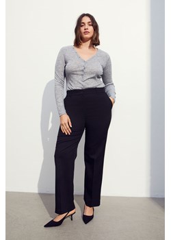 H & M - Eleganckie spodnie z diagonalu - Czarny ze sklepu H&M w kategorii Spodnie damskie - zdjęcie 169598149