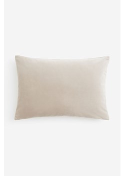 H & M - Aksamitna poszewka na poduszkę - Brązowy ze sklepu H&M w kategorii Poszewki na poduszki - zdjęcie 169598317