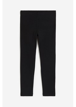 H & M - Legginsy z dżerseju w prążki - Czarny ze sklepu H&M w kategorii Spodnie dziewczęce - zdjęcie 169598329