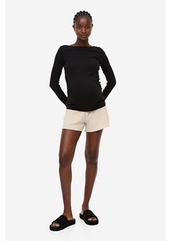 H & M - MAMA Muślinowe szorty - Beżowy ze sklepu H&M w kategorii Spodenki ciążowe - zdjęcie 169598346