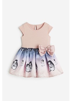 H & M - Sukienka z nadrukiem i kokardą - Różowy ze sklepu H&M w kategorii Sukienki niemowlęce - zdjęcie 169598399