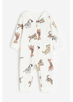 H & M - Piżama jednoczęściowa z suwakiem - Biały ze sklepu H&M w kategorii Piżamy dziecięce - zdjęcie 169598428