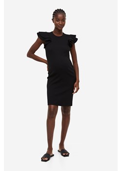 H & M - MAMA Sukienka z falbankowym rękawem - Czarny ze sklepu H&M w kategorii Sukienki ciążowe - zdjęcie 169598445
