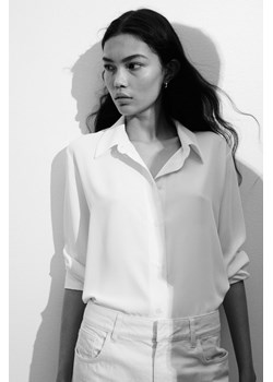 H & M - Koszula ze spiczastym kołnierzykiem - Biały ze sklepu H&M w kategorii Koszule damskie - zdjęcie 169598797