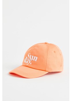 H & M - Bawełniana czapka z daszkiem - Pomarańczowy ze sklepu H&M w kategorii Czapki z daszkiem damskie - zdjęcie 169598808