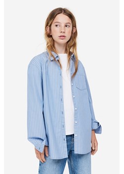 H & M - Koszula z bawełnianej popeliny - Niebieski ze sklepu H&M w kategorii Koszule dziewczęce - zdjęcie 169598846