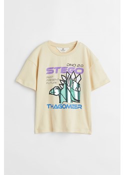 H & M - T-shirt z nadrukiem - Beżowy ze sklepu H&M w kategorii T-shirty chłopięce - zdjęcie 169599347